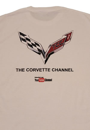 Corvette Channel T-Shirt White Back